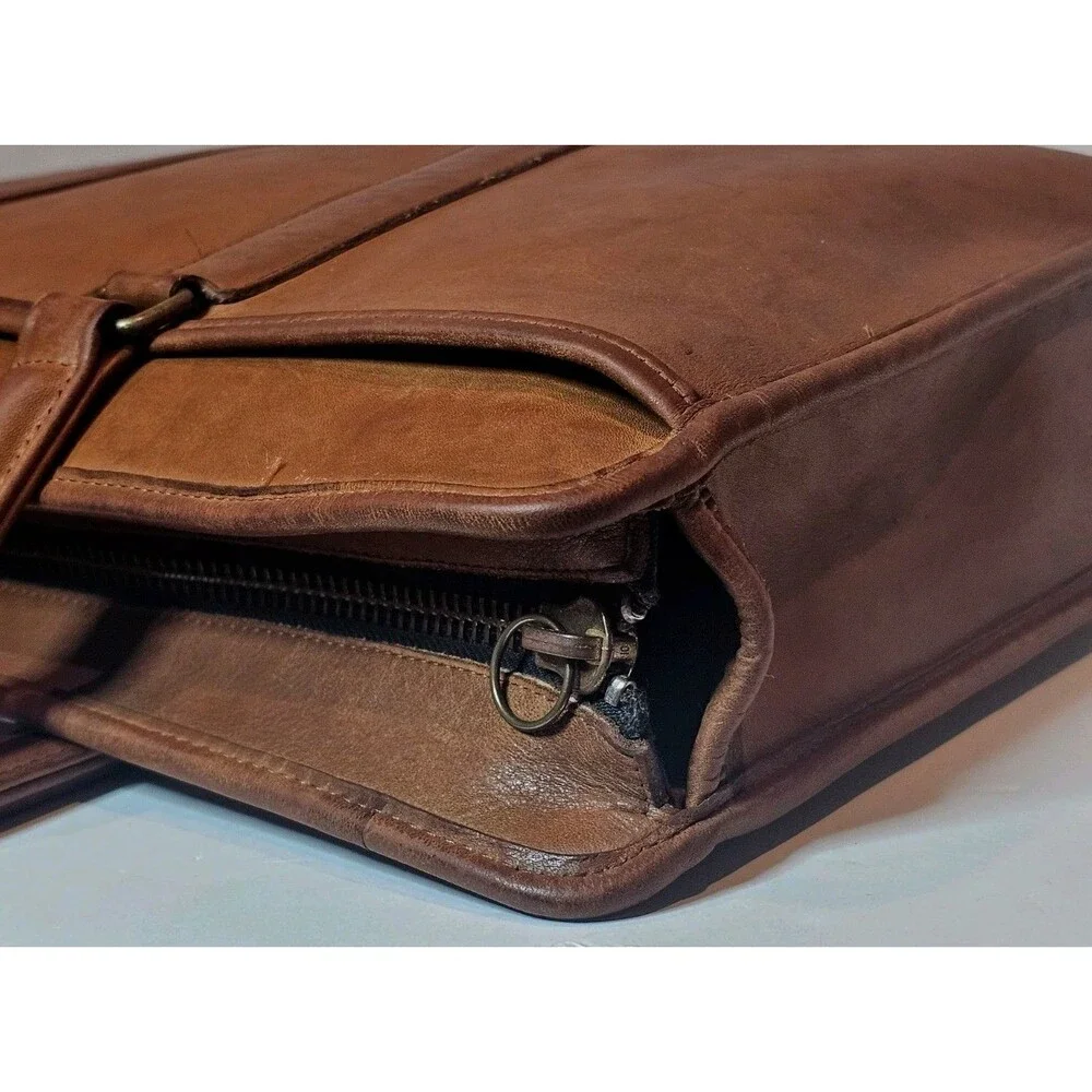 ​Vintage Coach Metropolitan Leather Briefcase 5090 British Tan USA Laptop Bag